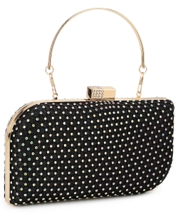 Rhinestone Clutches Purse Luxury Handbag YW-5275 BLACK